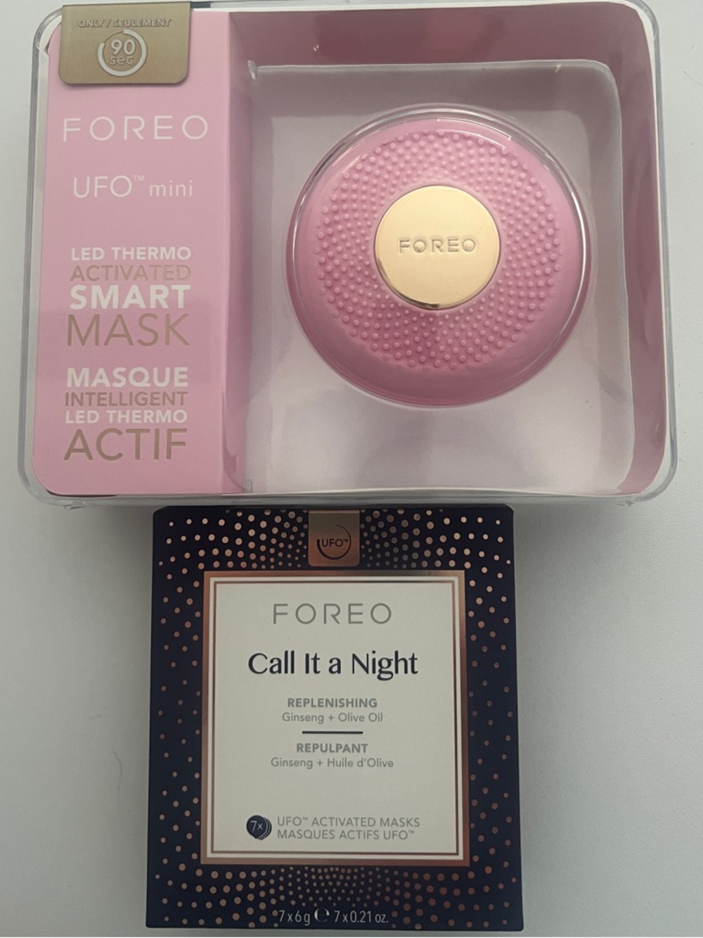 FOREO UFO mini + call it a night masks